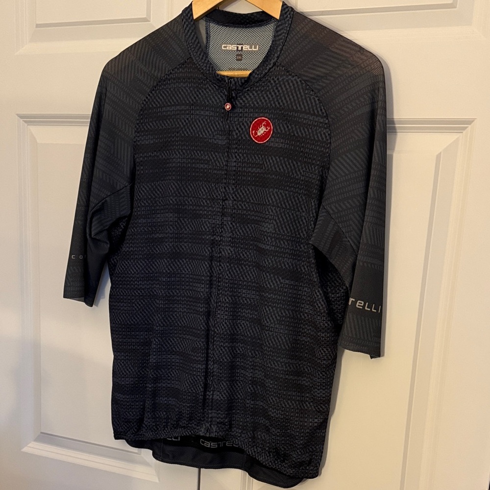 Castelli Grey and Black Cycling Jersey 2XL